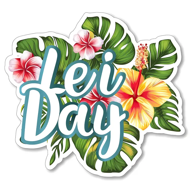 Lei Day Celebration with Tropical Flowers