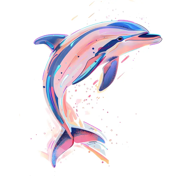 Artistic Dolphin in Water