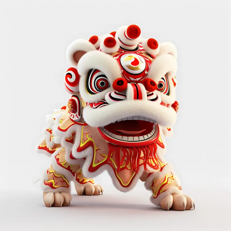 Traditional Chinese Lion Dance Costume