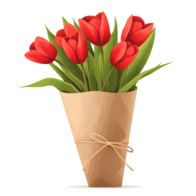 Bouquet of Red Tulips