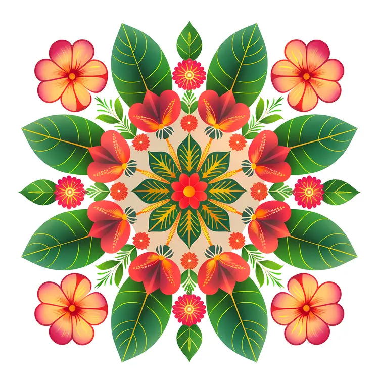 Colorful Floral Mandala Design