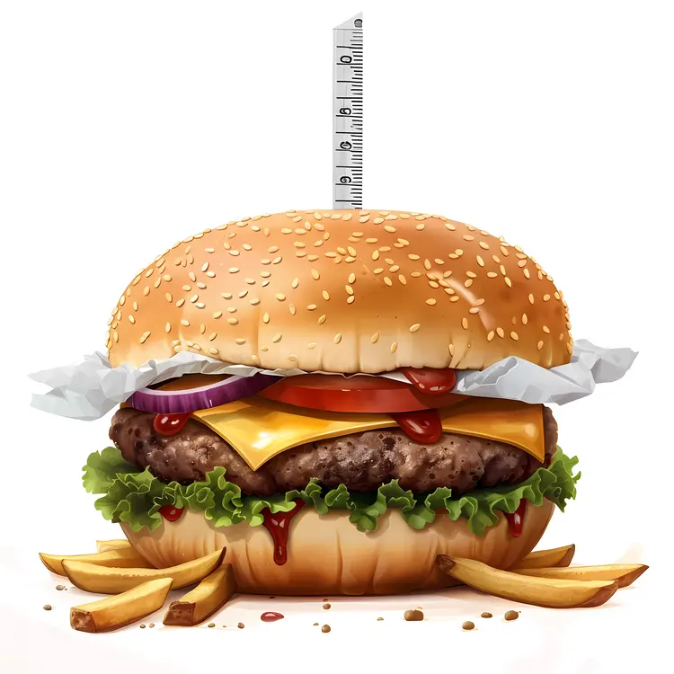 Burger with Measuring Tape