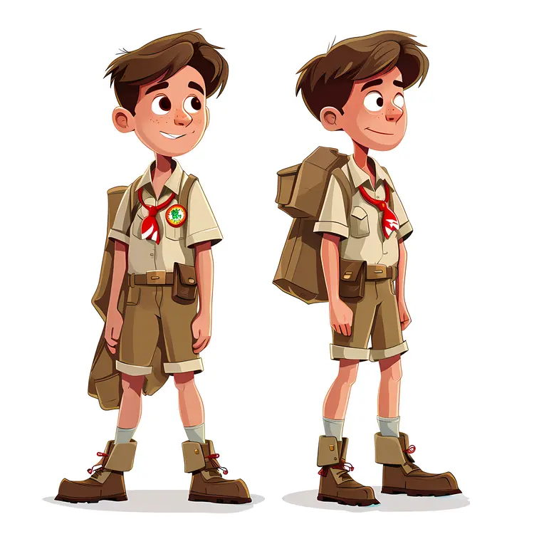 Two Boy Scouts Ready for Adventure