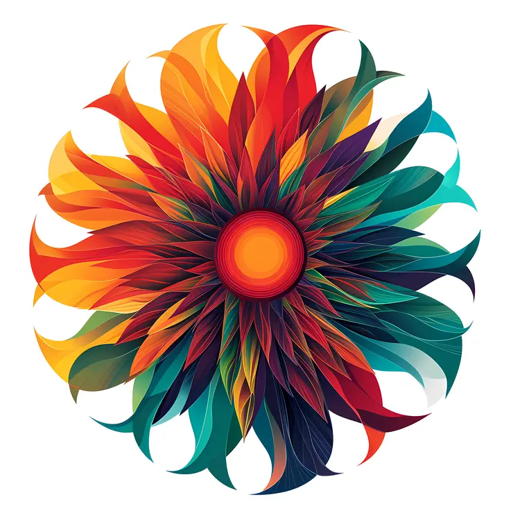 Colorful Abstract Sun