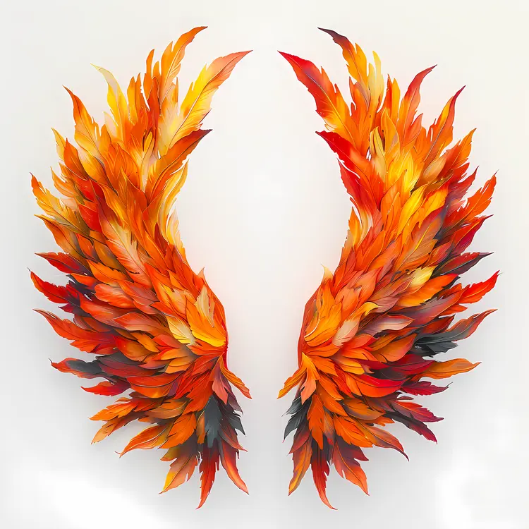 Vibrant Colorful Feather Wings