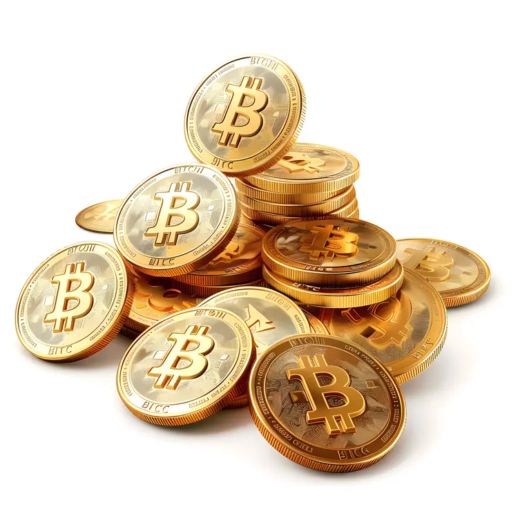 Stack of Bitcoin Coins