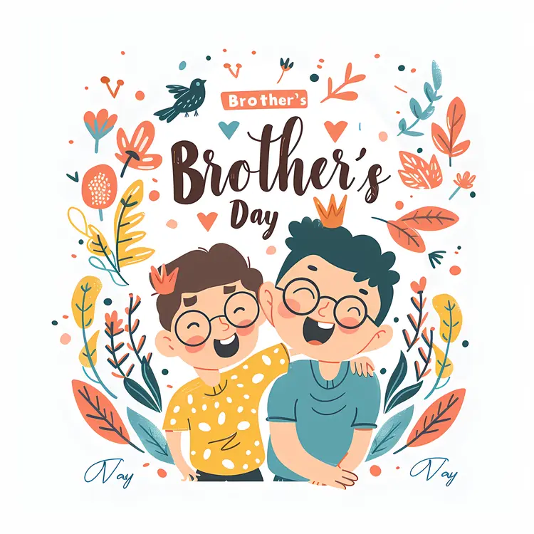 Cute Brother's Day Celebration Illustration