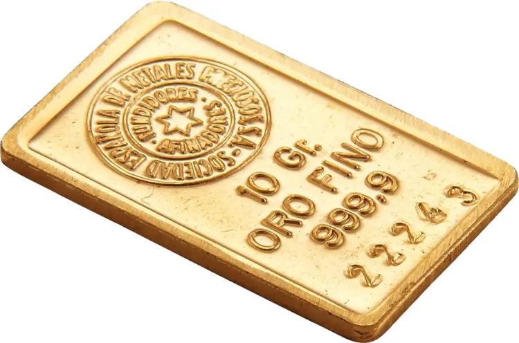Gold Bar with Inscription