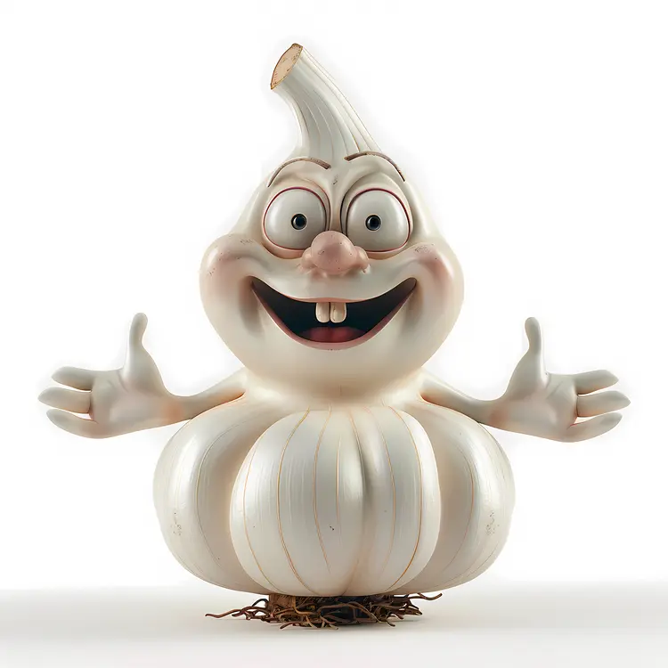 Happy Cartoon Garlic