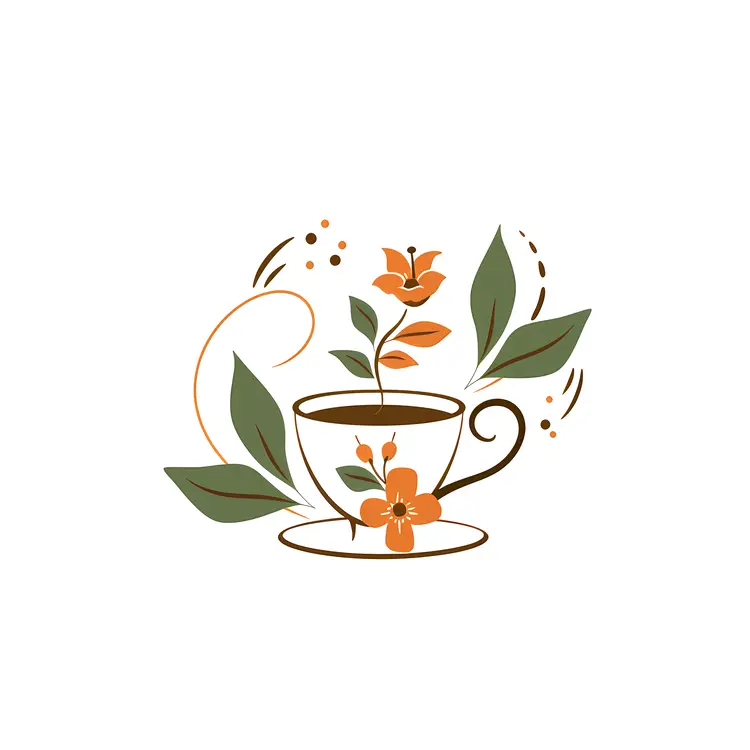 Floral Tea Cup Design