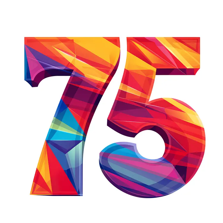 Colorful Geometric Number 75