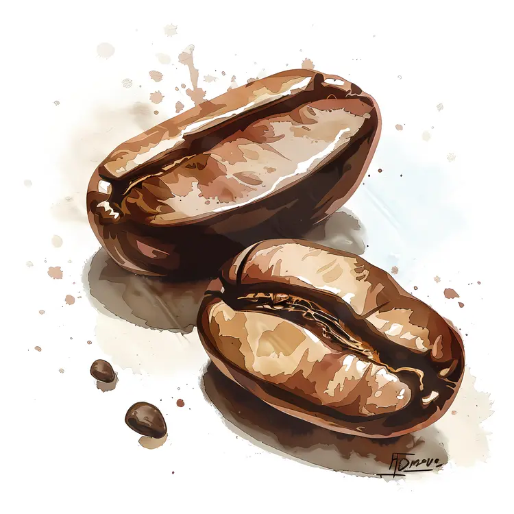 Brown Roasted Coffee Beans