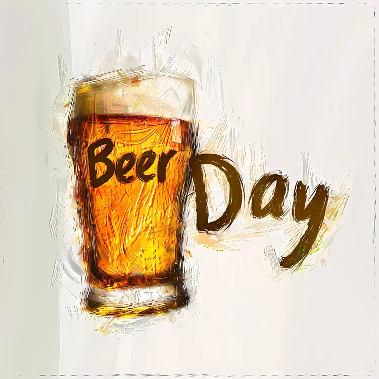 Beer Day Celebration with a Glass of Beer