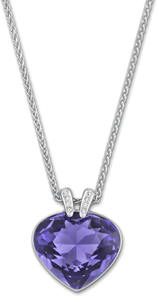 Purple Heart Pendant Necklace