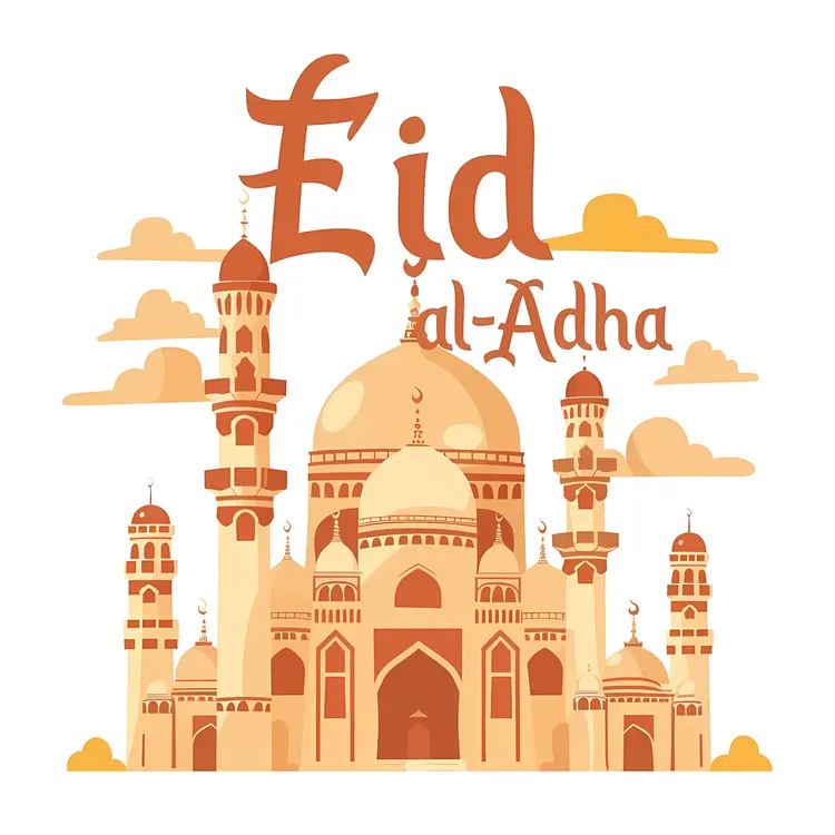 Eid al-Adha Mosque Illustration