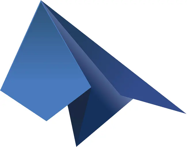 Blue Paper Airplane