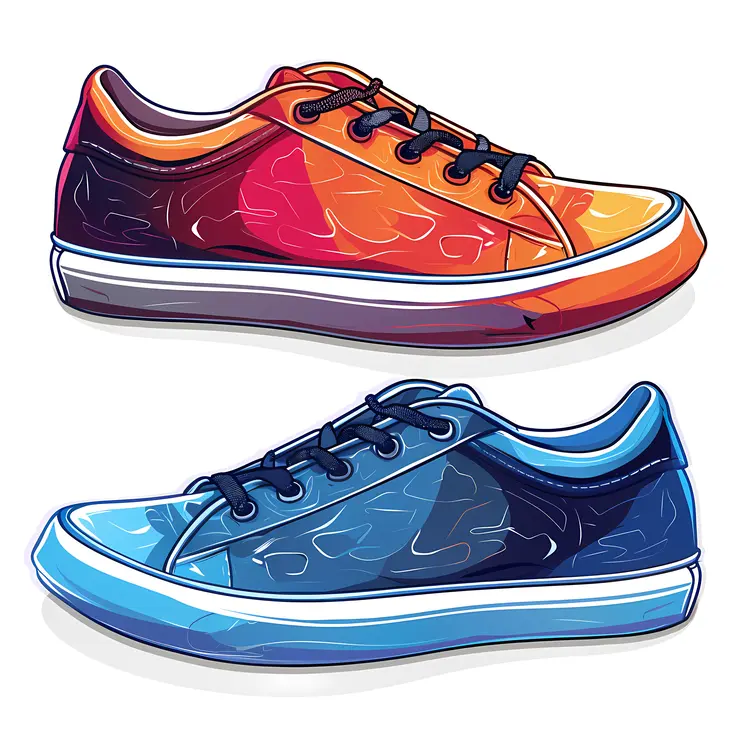 Trendy Mismatched Sneakers
