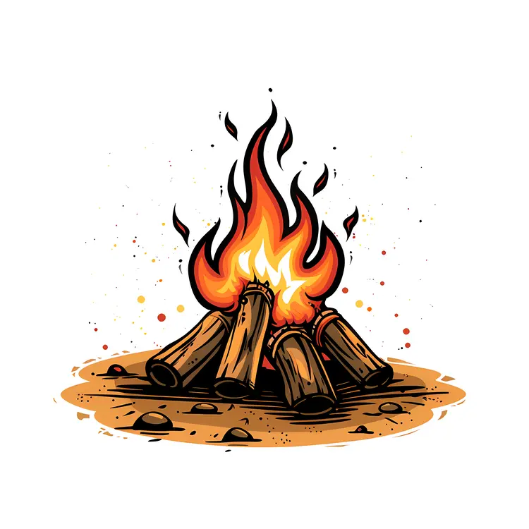 Campfire on Ground