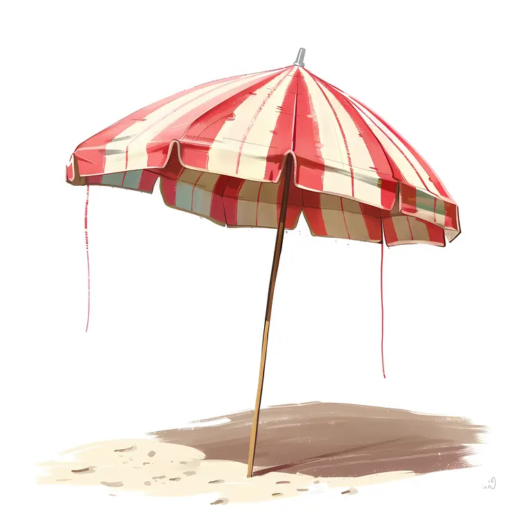 Colorful Striped Beach Umbrella