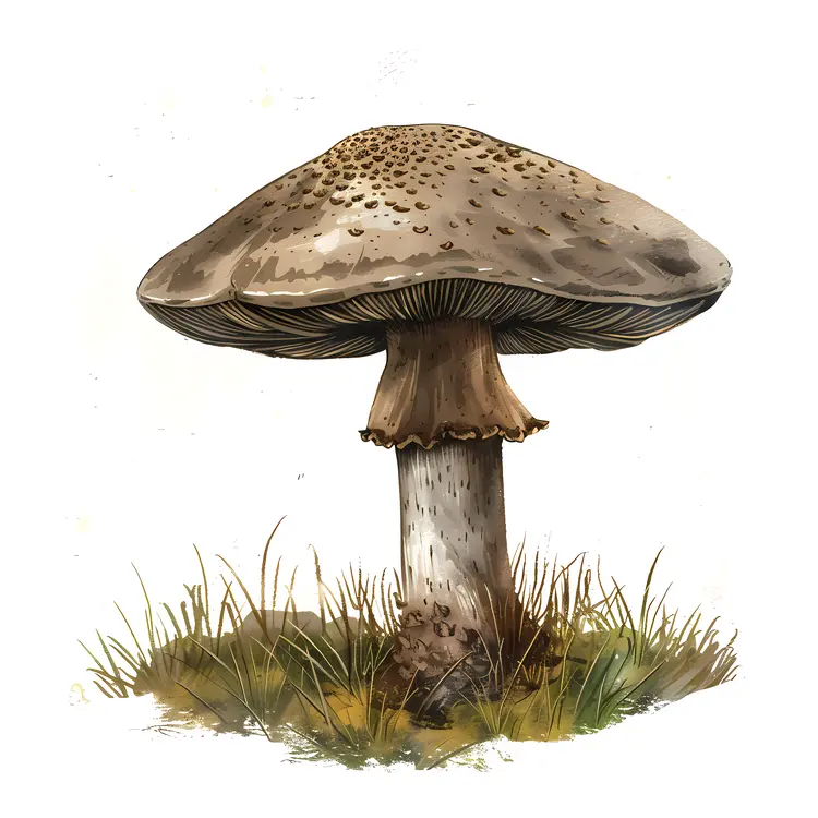 Single Mushroom in Grass