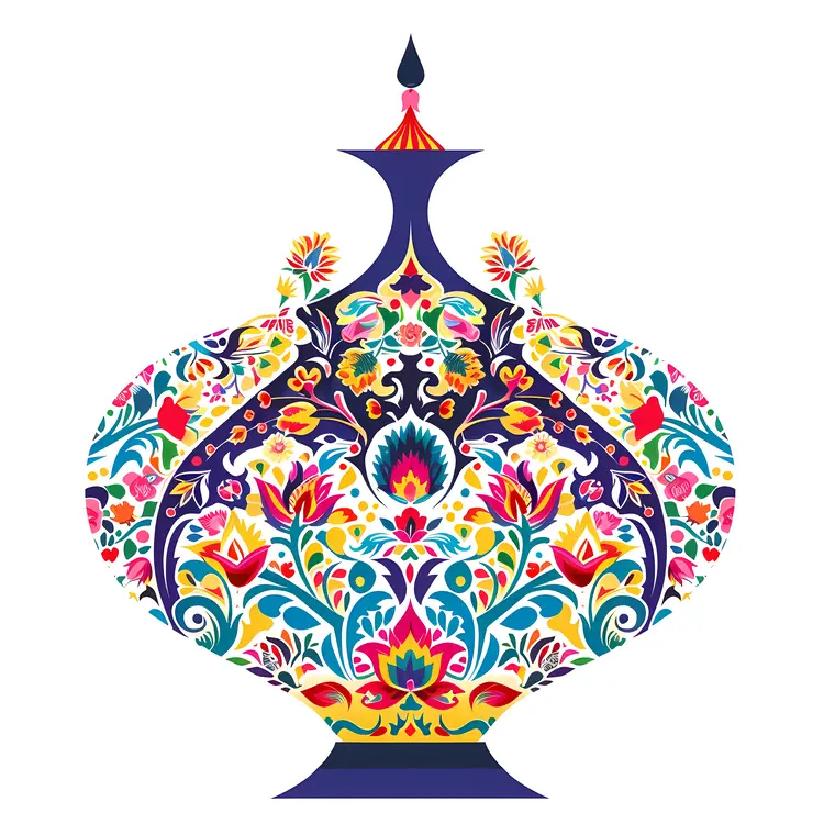 Ornate Colorful Vase