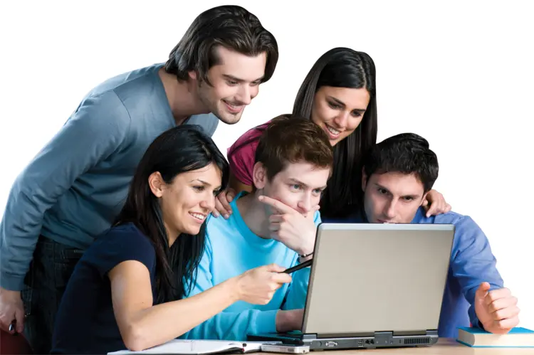 Group of Students Studying Together