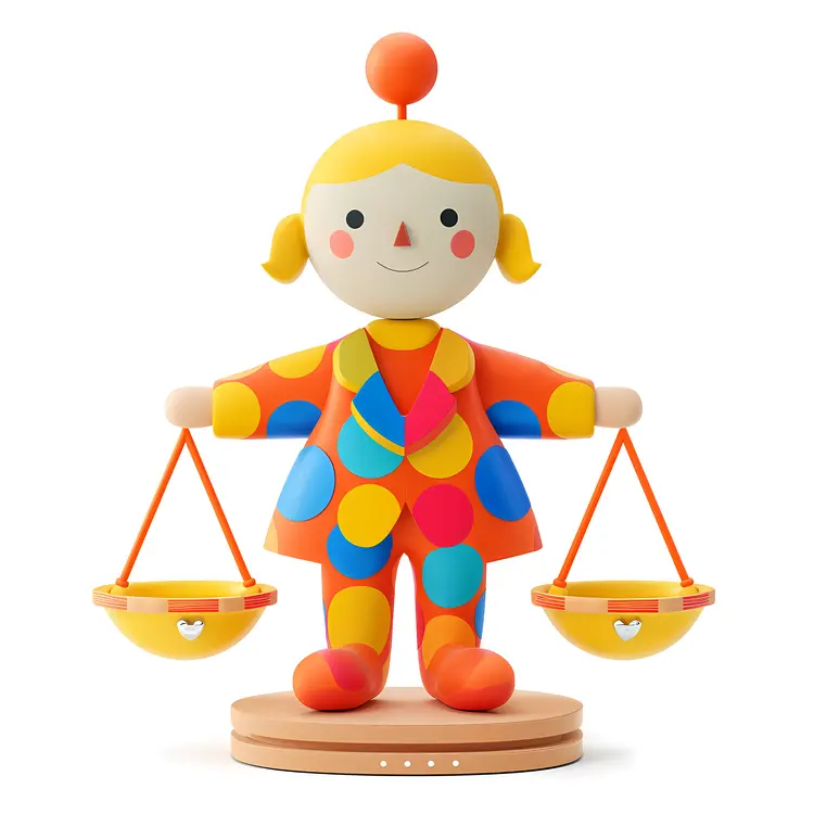 Cute Figure Holding Scales