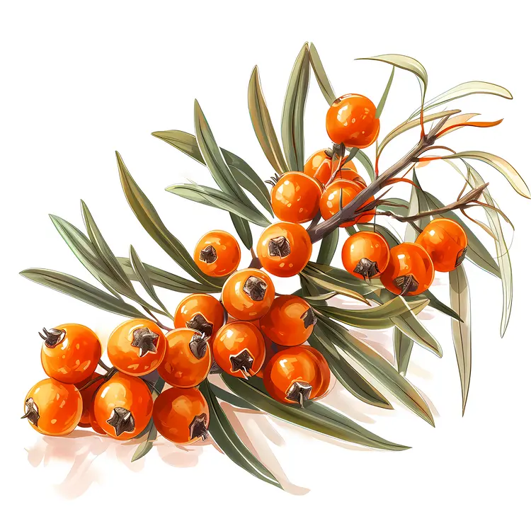 Branch with Orange Berries