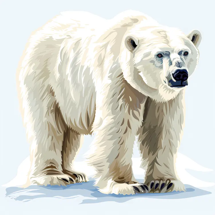Realistic Polar Bear Illustration