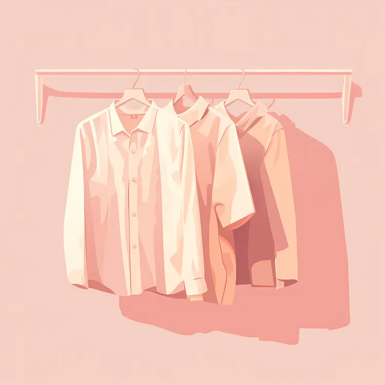 Neatly Hung Casual Shirts