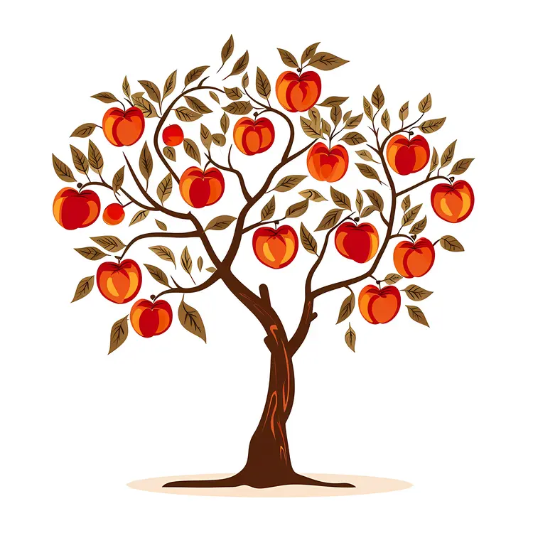 Simple Apple Tree Illustration