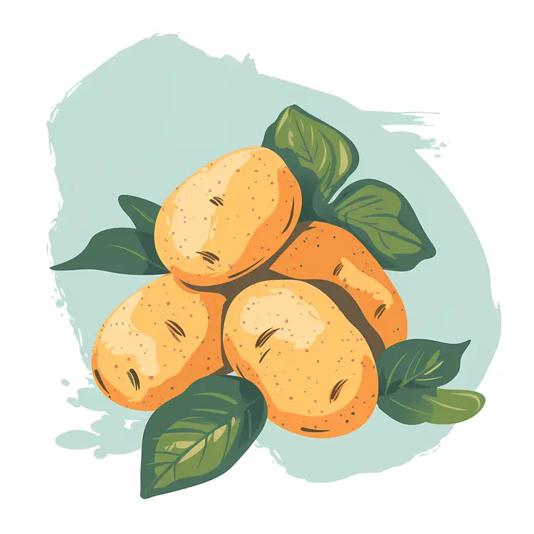 Yellow Potatoes Illustration