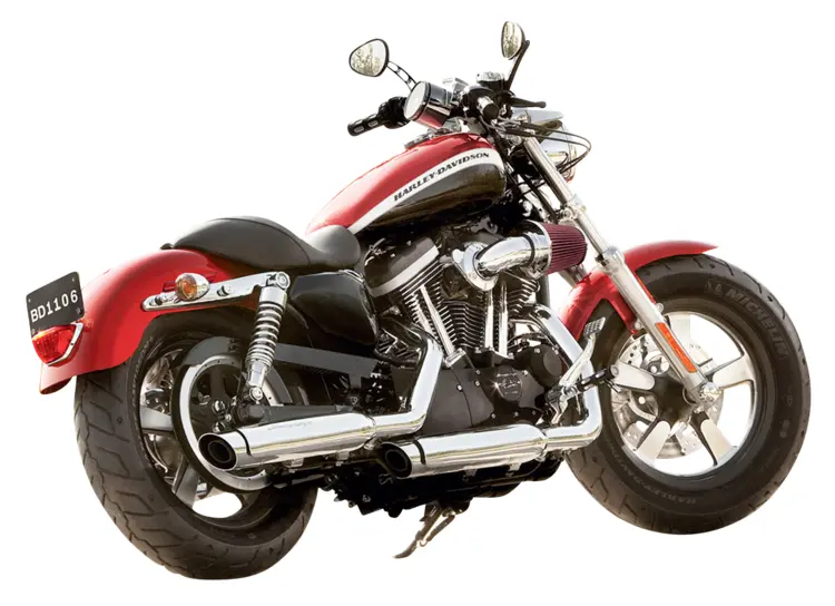 Red Motorcycle with Chrome Details