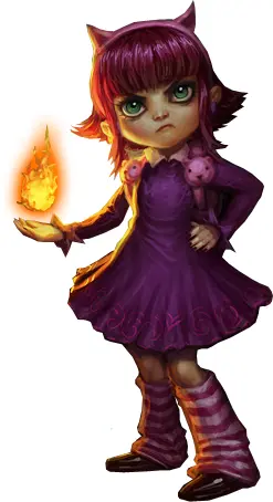 Magical Girl with Fire