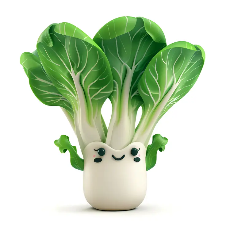 Smiling Bok Choy Cartoon
