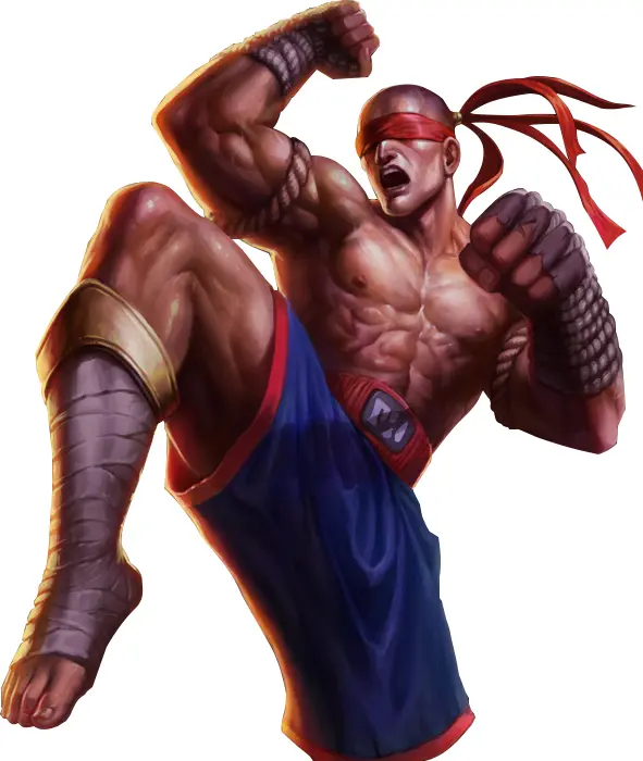 Kickboxer in Action Pose