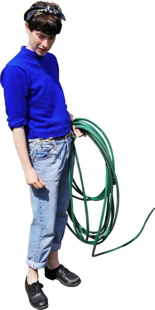 Woman with Garden Hose