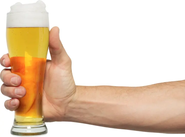 Hand Holding Beer Glass