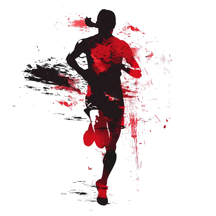 Abstract Red Runner