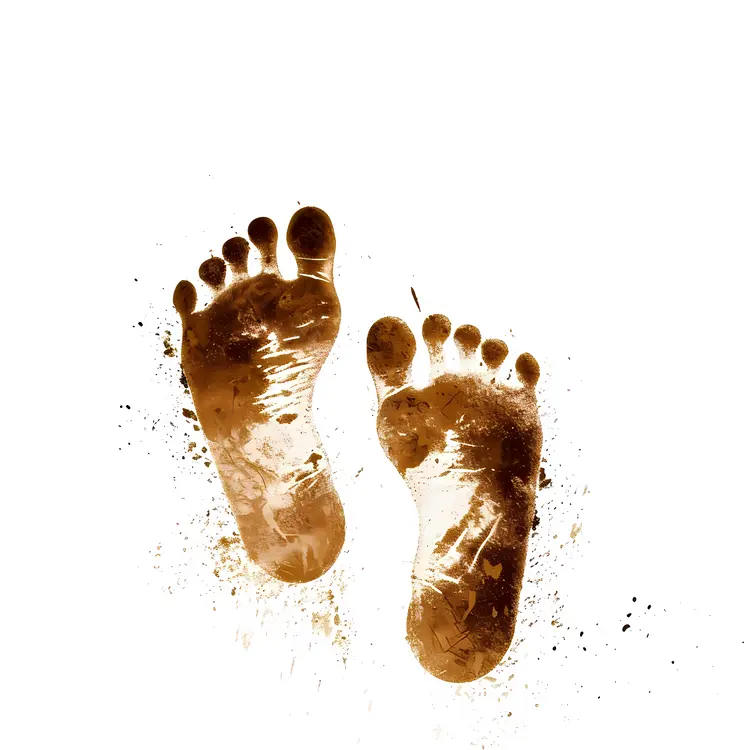 Brown Footprints Art