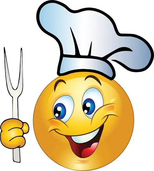Smiling Chef Emoji with Fork