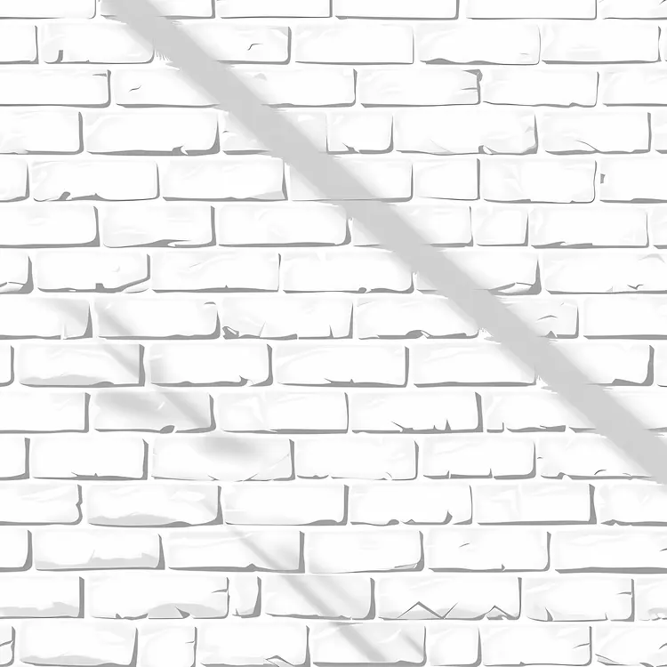 White Brick Wall Texture with Shadow