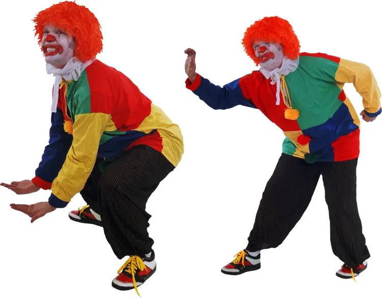 Colorful Clown Performing