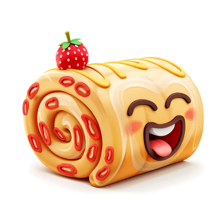 Cute Strawberry Roll Cake