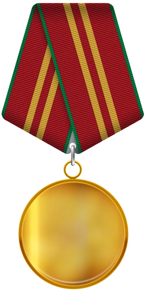 Gold Medal with Ribbon