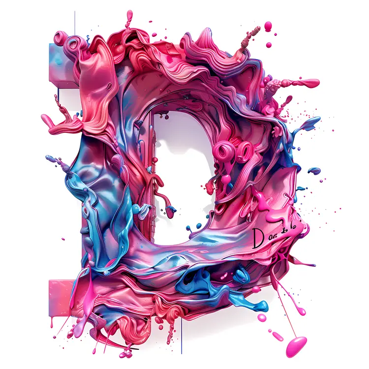 Colorful Letter D