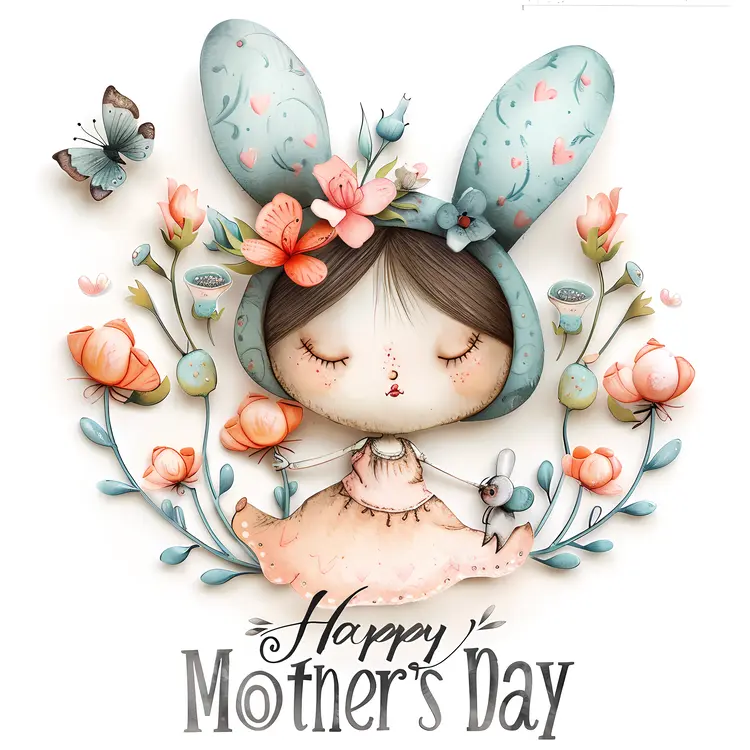 Cute Mother's Day Flowers Greeting Card