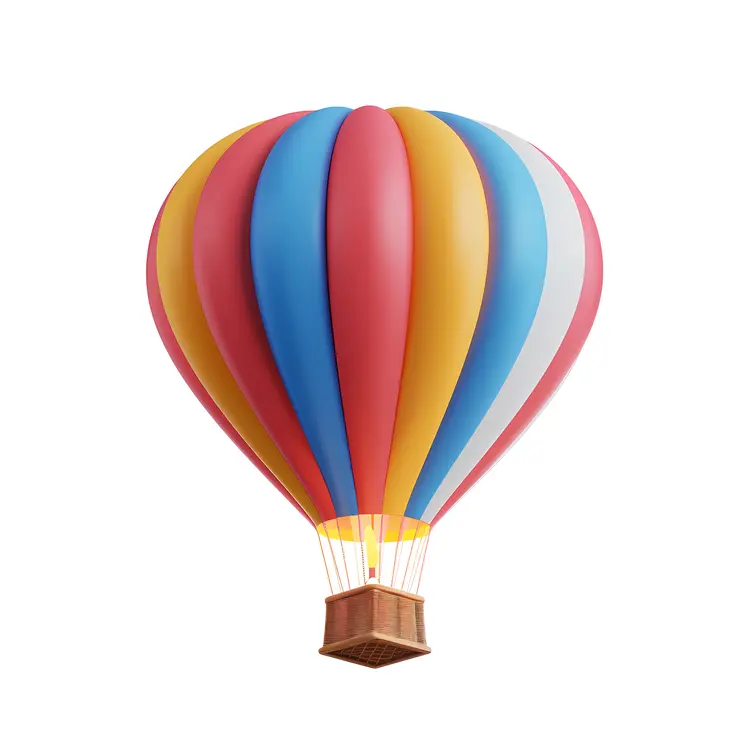 Colorful Hot Air Balloon in the Sky