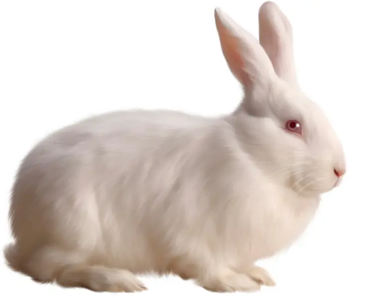 White Rabbit with Pink Eyes