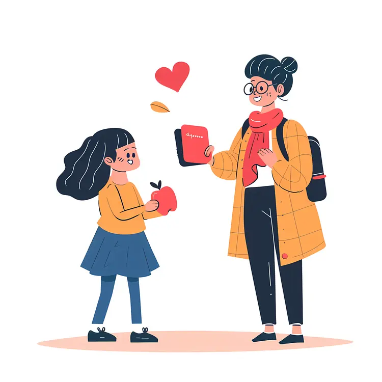 Teacher and Student in Classroom